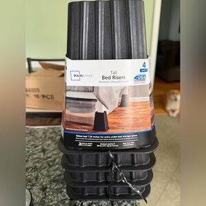 Mainstays Black Tall Bed Risers - 4 Pack